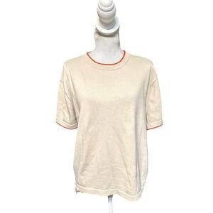 The Endery Short Sleeve Sweater Tee Size M/L Deadstock Yarn Cotton